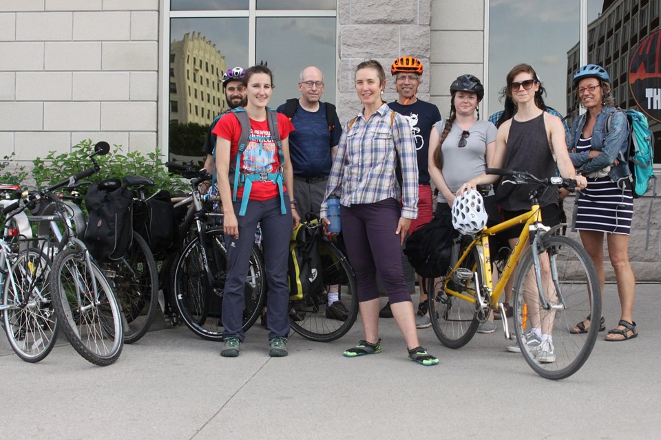 City hall cyclists