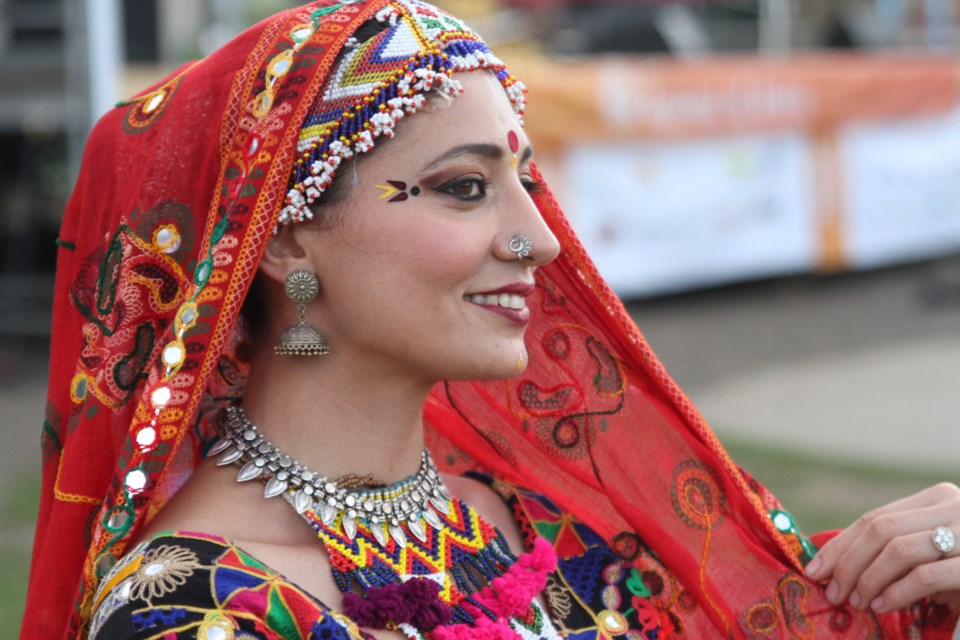 Los Angeles-based dancer Malini Taneja performed Rajasthani folk dance on Saturday, July 20. (Michael Charlebois, tbnewswatch)