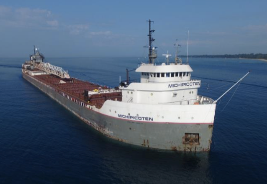 The M/V Michipicoten was the first ship to arrive in Thunder Bay for the 2022 navigation season. (file photo)