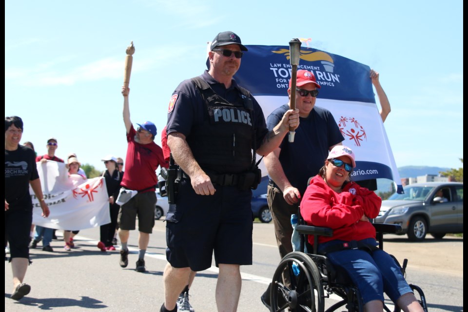 The Torch Run in support of Special Olympics Ontario was held on Sunday at Chapples Park. (Photos by Doug Diaczuk - Tbnewswatch.com). 