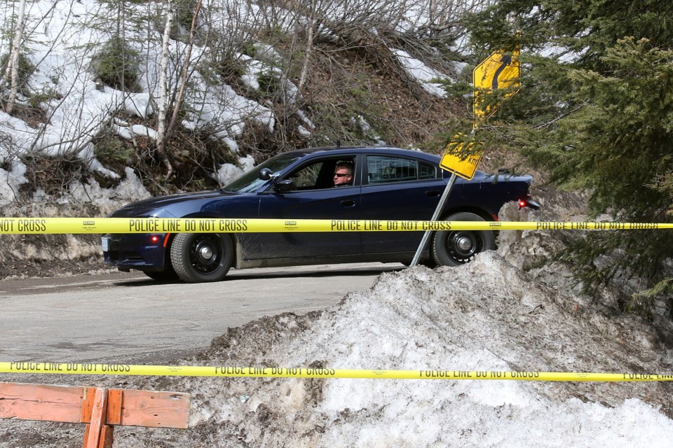 Thunder Bay Police on Friday, March 20, 2019, hold the scene on Hilldale Road where Saint Jean was found.