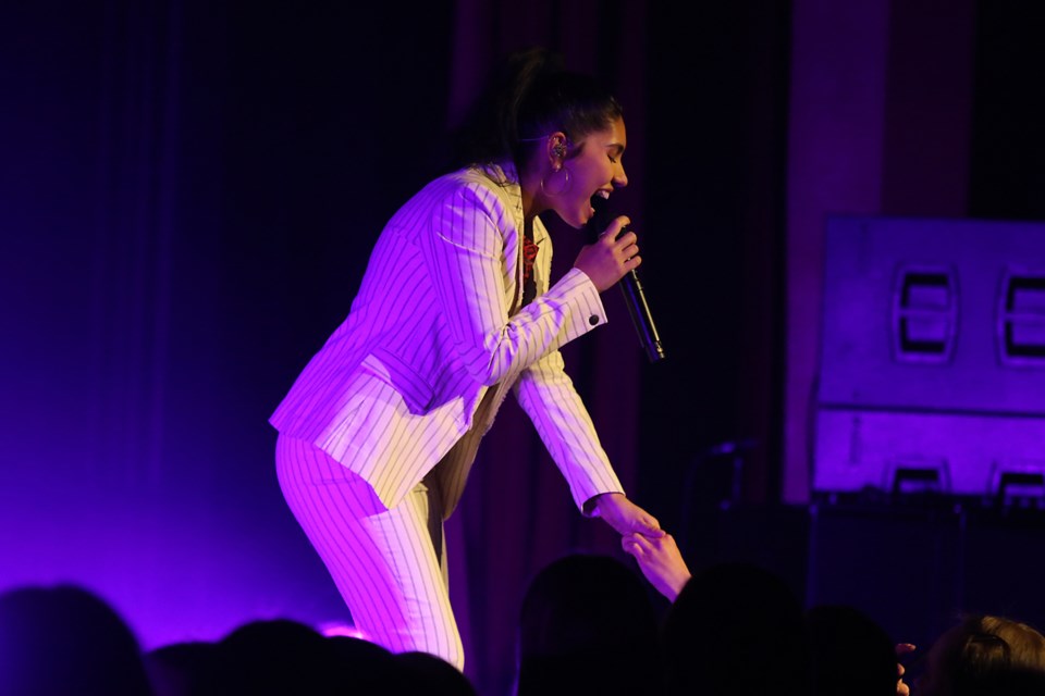Alessia Cara performs at the Thunder Bay Community Auditorium on Sunday, May 19, 2019. (Leith Dunick, tbnewswatch.com)