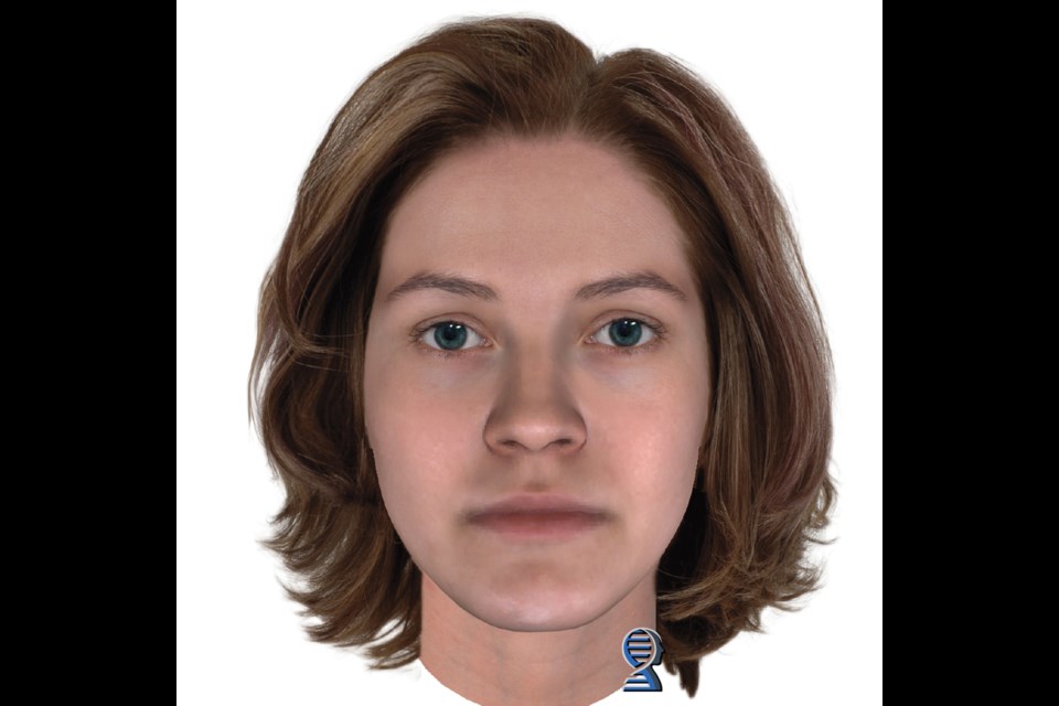 The DNA-predicted image of the mother of Baby Doe. (Thunder Bay Police Service media handout)