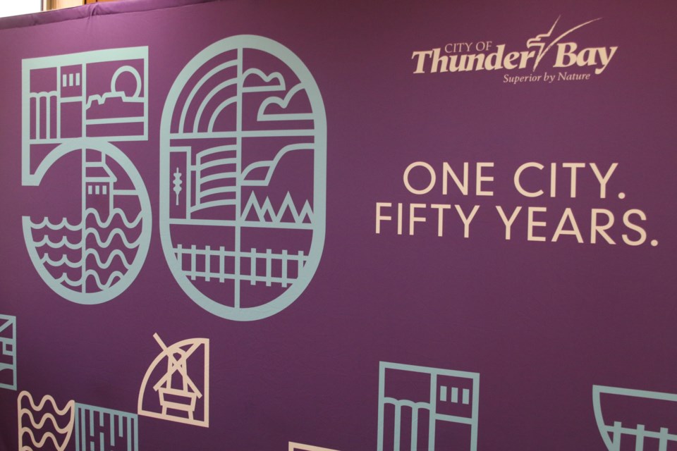 The logo for the city's 50th Anniversary celebrations for 2020 was unveiled on Tuesday. 