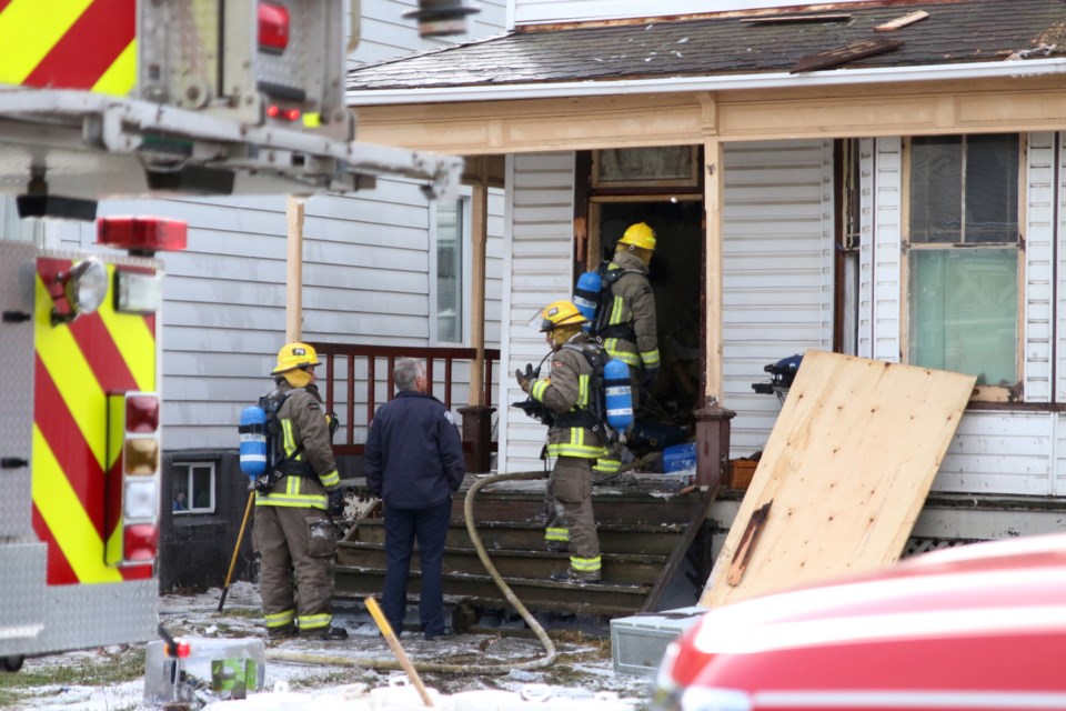 Thunder Bay Fire Rescue crews battled a structural fire overnight that caused extensive damage to a Bethune Street home. (Photos by Doug Diaczuk - Tbnewswatch.com). 
