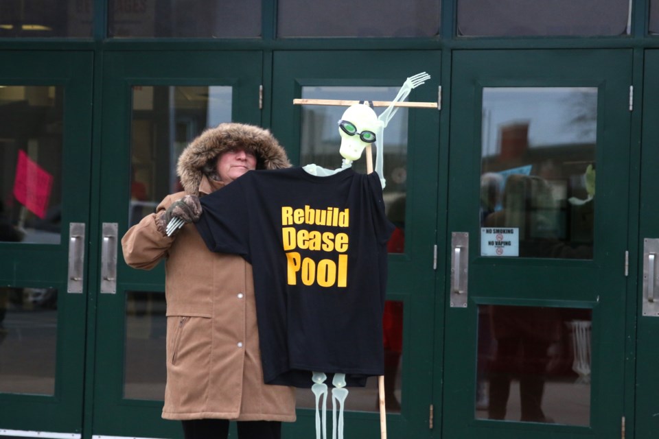 The protestors say the century-old facility is an important hub for the neighbourhood. 