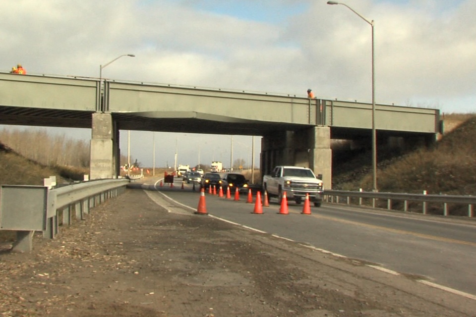 OPP are asking for the public's help to track down the over-height vehicle that damaged the overpass (TBTV)