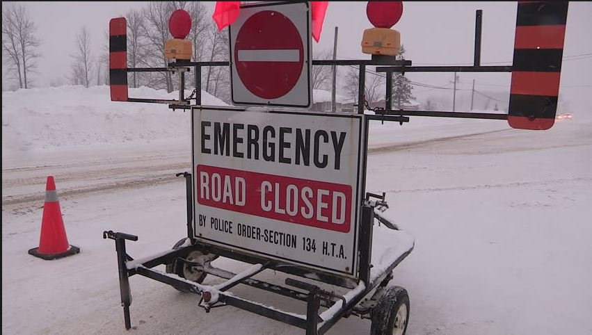 OPP road closed