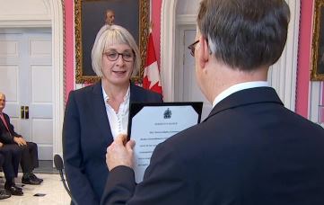 Liberal MP Patty Hadju, who represents Thunder Bay-Superior North, on Wednesday, Nov. 20, 2019 was sworn in as Canada's new health minister. (CTV News screen grab)