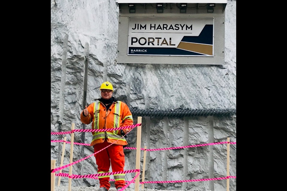 A new entrance from the open pit will open up new mining fronts in the underground mine at Hemlo. It's named after long-serving employee Jim Harasym (Barrick Gold photo)