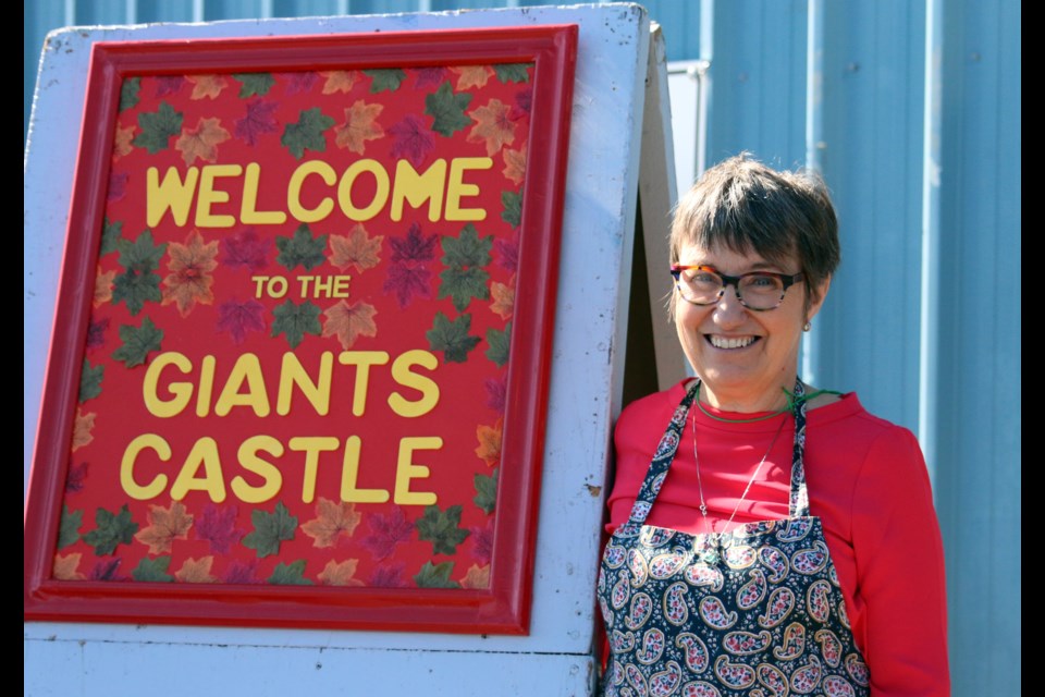 Nancy Angus, project lead with Age Friendly GIANTS, welcomes seniors to the The GIANTS Castle: Making Your Home Age-Ready. (Photos by Doug Diaczuk - Tbnewswatch.com). 