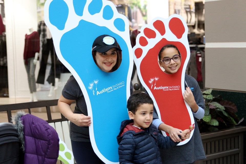 Ruba Abdul Hadi (left) and her son Karim and daughter Karma, participated in the Walk to Raise Autism Awareness on Sunday. (Photos by Doug Diaczuk - Tbnewswatch.com). 