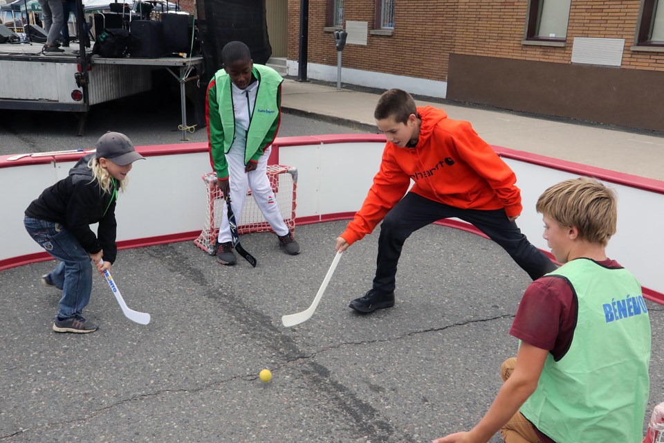 Hockey plays a huge role in French Canadian culture and was front and centre on Saturday, Sept. 14, 2019 at the Franco Festival in Thunder Bay. (Leith Dunick, tbnewswatch.com)