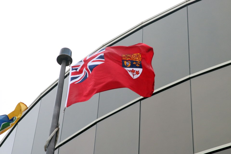 The Red Ensign, also known as the Red Duster, was flown by vessels in the Canadian Merchant Navy. 
