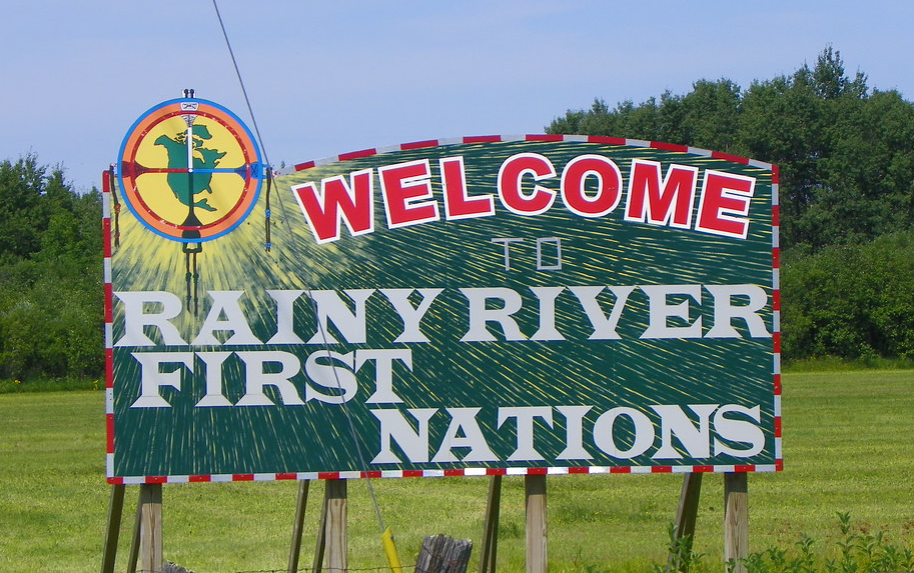 Rainy River First Nations sign