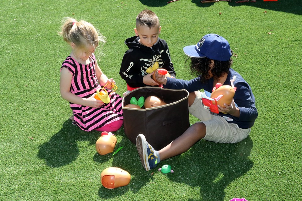 Students enjoy the new turf at St. Thomas Aquinas School on Wednesday, Sept. 4, 2019.  (Leith Dunick, tbnewswatch.com)