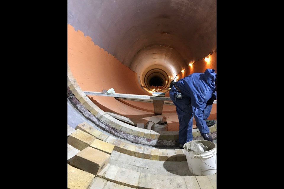 A kiln shipped to Thunder Bay from India is being installed at the Terrace Bay pulp mill (AV Terrace Bay photo)