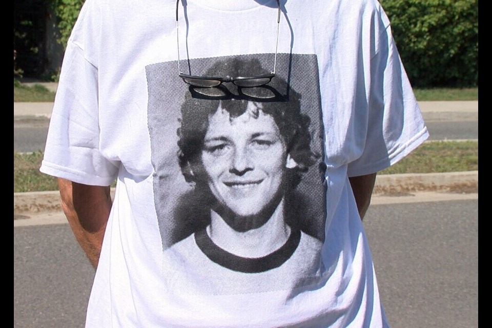 A limited number of shirts will be for sale at the Terry Fox run which returns to normal this year for the first time since 2019 (Mitchell Ringos/TBTV photos)
