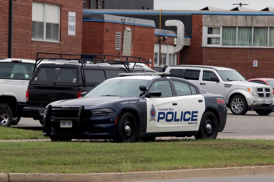 Police investigate a threat allegedly made on social media at Westgate Collegiate and Vocational Institute on Monday, Sept. 9, 2019. (Leith Dunick, tbnewswatch.com)