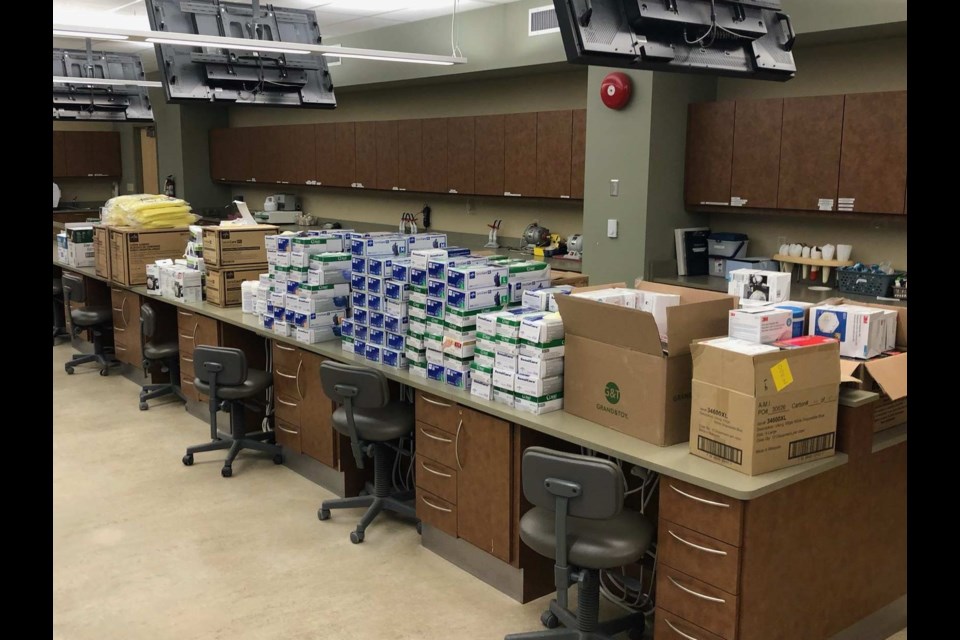  Confederation College donated thousands of pieces of PPE to the Northern Supply Chain for distribution across northern Ontario (submitted photo)