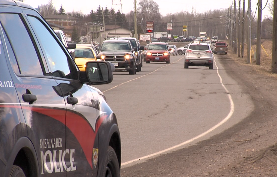 Prior to the closure of vendors on Fort William First Nation on April 14, there were long line ups at gas stations. 