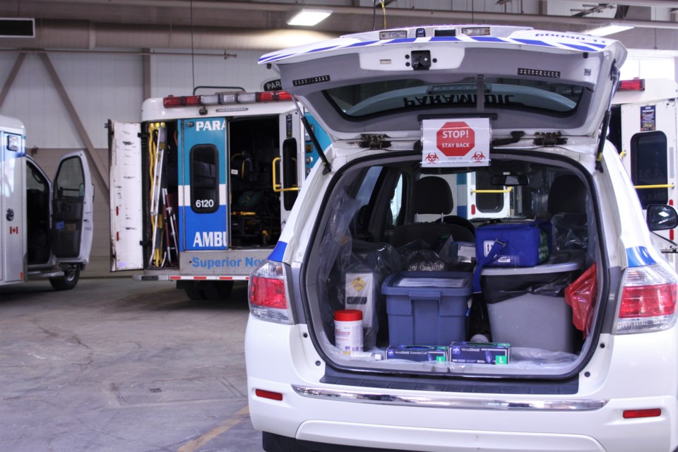 One of the Superior North EMS mobile units, used for in-home COVID-19 testing (Tbnewswatch file)