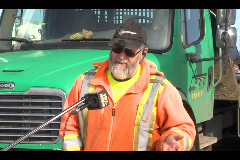 Ken Gallinger is a driver and co-owner of G & G Hauling of Thunder Bay (Cory Nordstrom/TBTV)