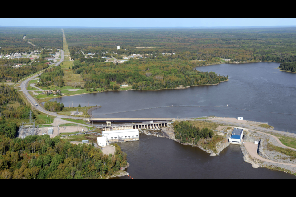 The Ear Falls dam and generating station were  built in 1929 at the discharge of Lac Seul (OPG  Photo)