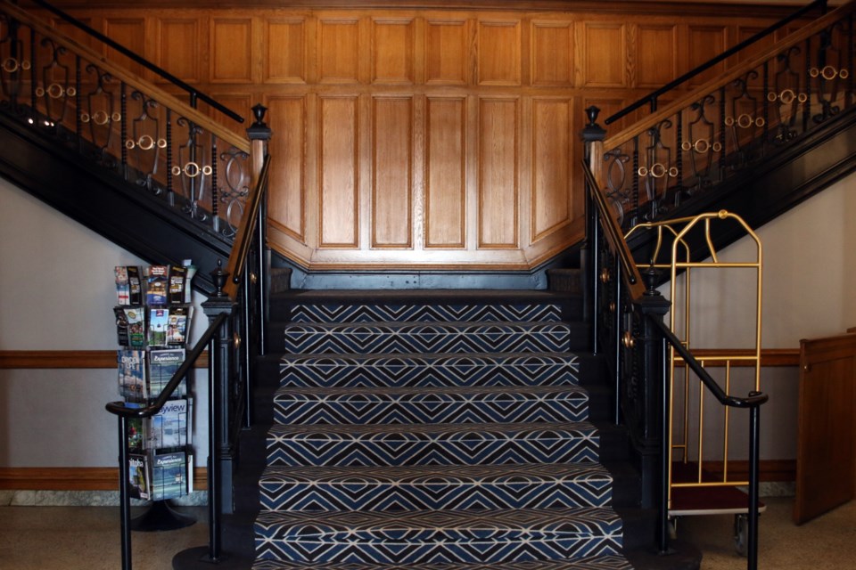The grand staircase was another historical feature that had to be preserved. 