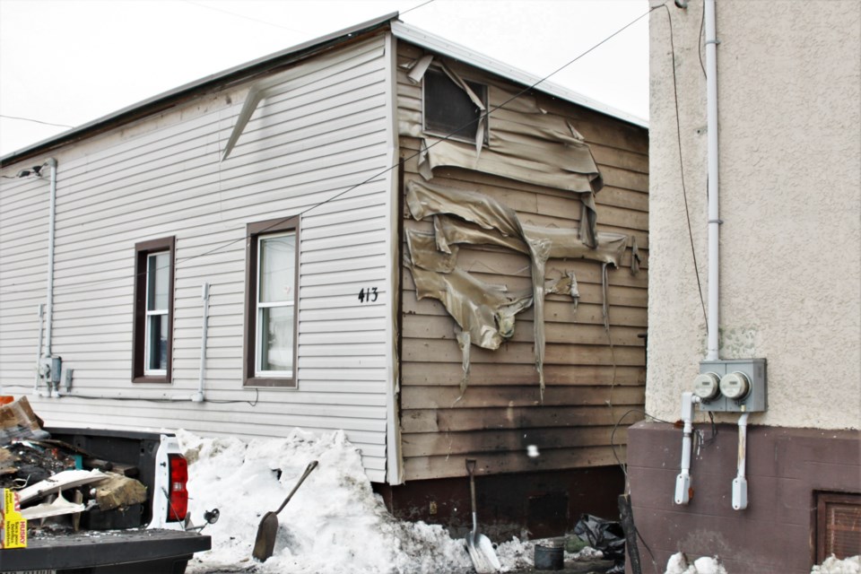A property sustained heat damage after a fire ignited on Jan. 31, 2020.