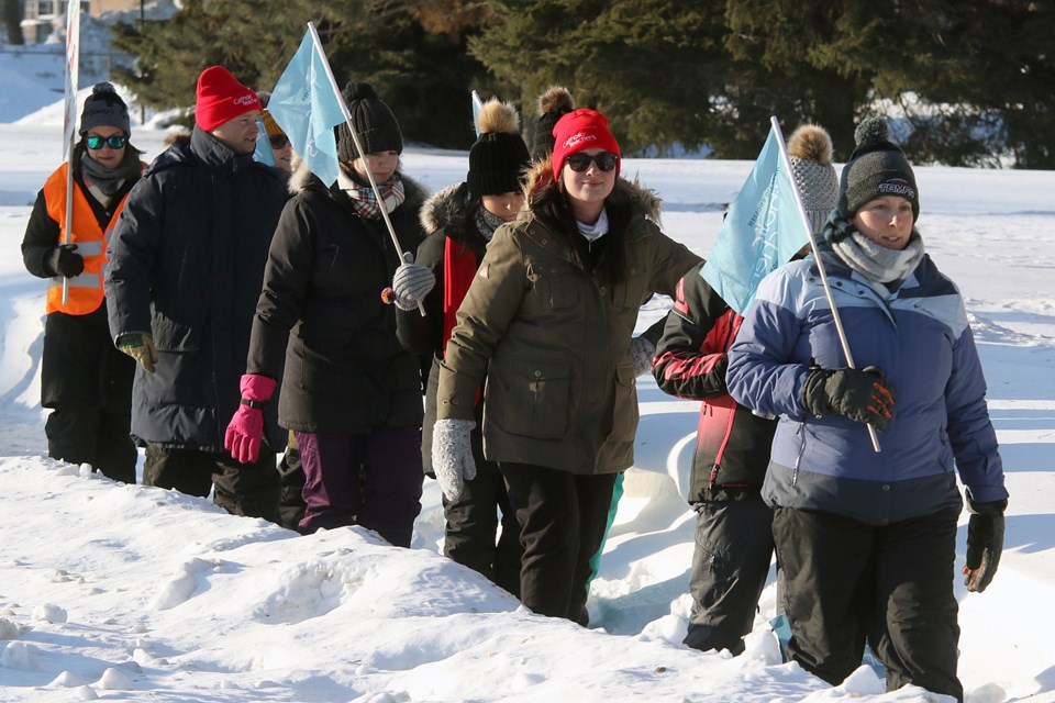 Teachers from all four teachers' unions walked off the job on Friday, Feb. 21, 2020. (Leith Dunick, tbnewswatch.com)