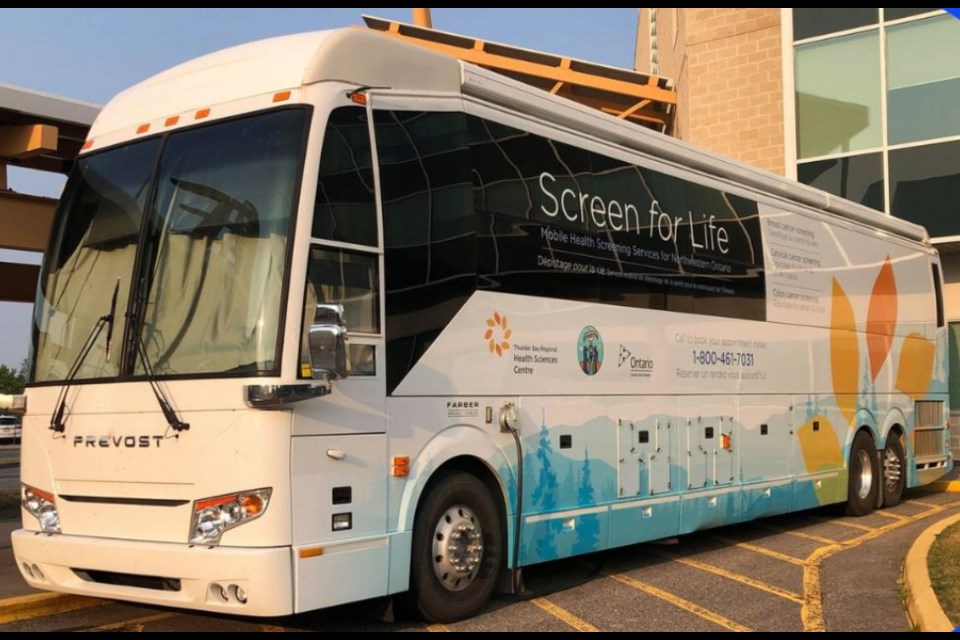 Cancer Care Ontario's Screen for Life coach will be deployed in Thunder Bay on Friday