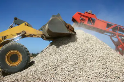 Gravel pit stock image