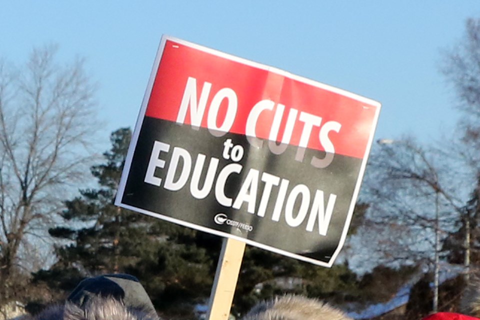 OSSTF No Cuts Sign