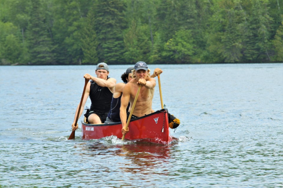 The Canoe4Covid team had raised nearly $50,000 by the time they left Nipigon Monday. (Photos by Ian Kaufman, tbnewswatch.com)