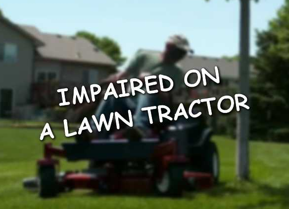 impaired on a lawn mower