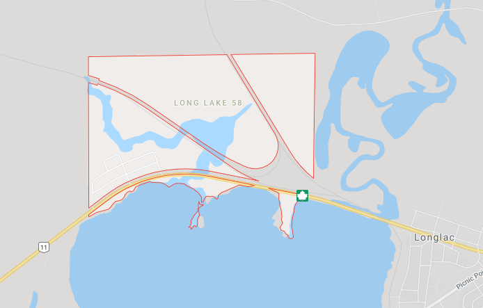The expansion of the First Nation's territory will add nearly 1,700 hectares (Google maps)