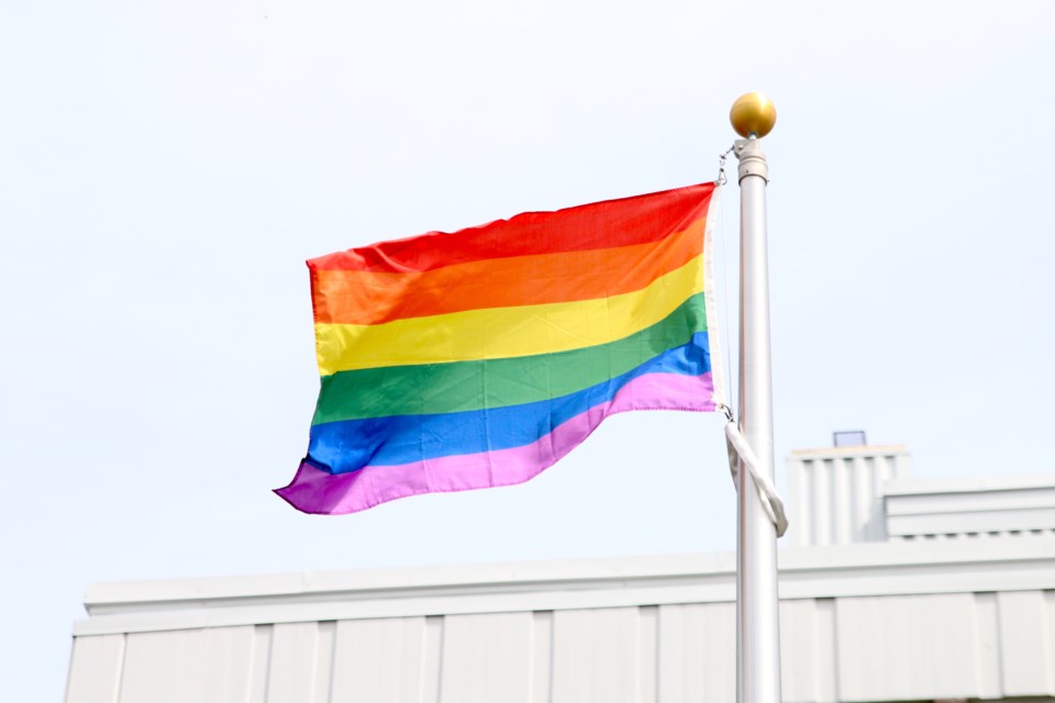 The Lakehead Public School Board raised the Pride Flag on Monday to celebrate the kick-off of Pride Month. (Photos by Doug Diaczuk - Tbnewswatch.com). 
