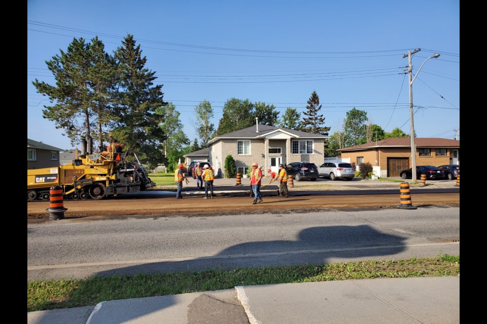 A Bruno's Contracting crew was working on Canada Day on a project on River Street (tbnewswatch.com)