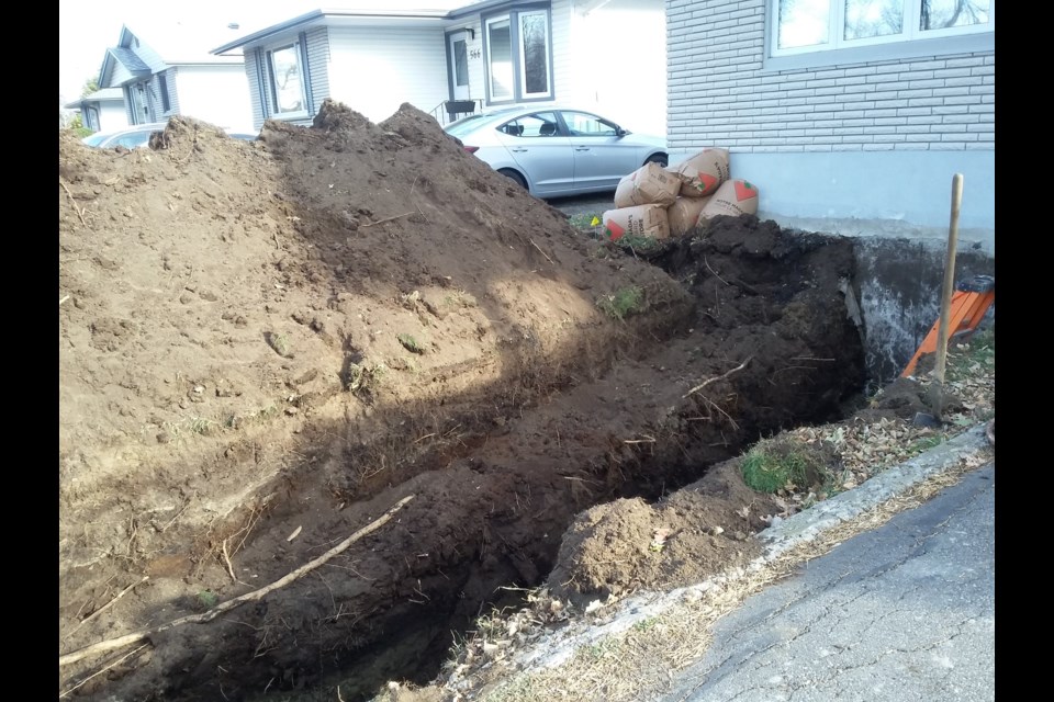 Many Thunder Bay residents have had to replace the feed line from the watermain to their home (Thunder Bay Leaky Pipe Club/Facebook)