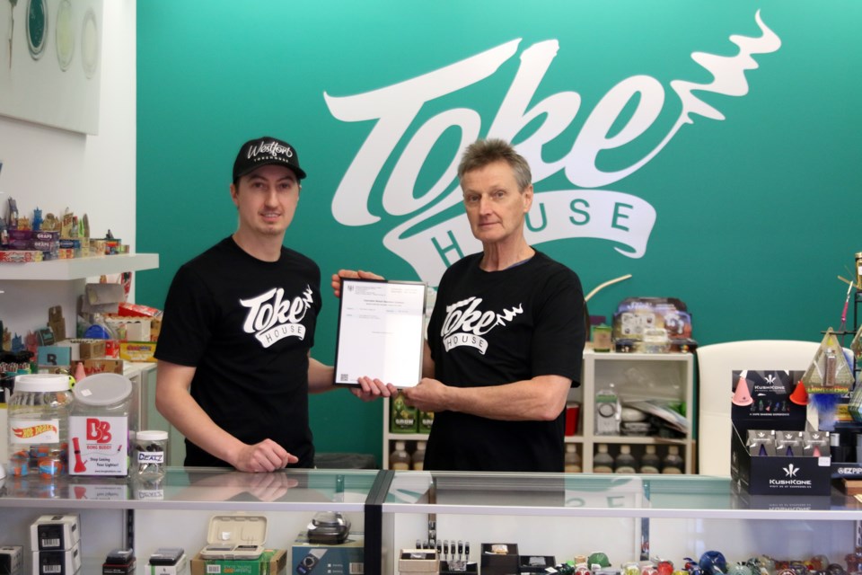 Steve and Ray Kis, owners of the Toke House, recently received their retail operator's license from the province to sell recreational cannabis. (Photos by Doug Diaczuk - Tbnewswatch.com). 