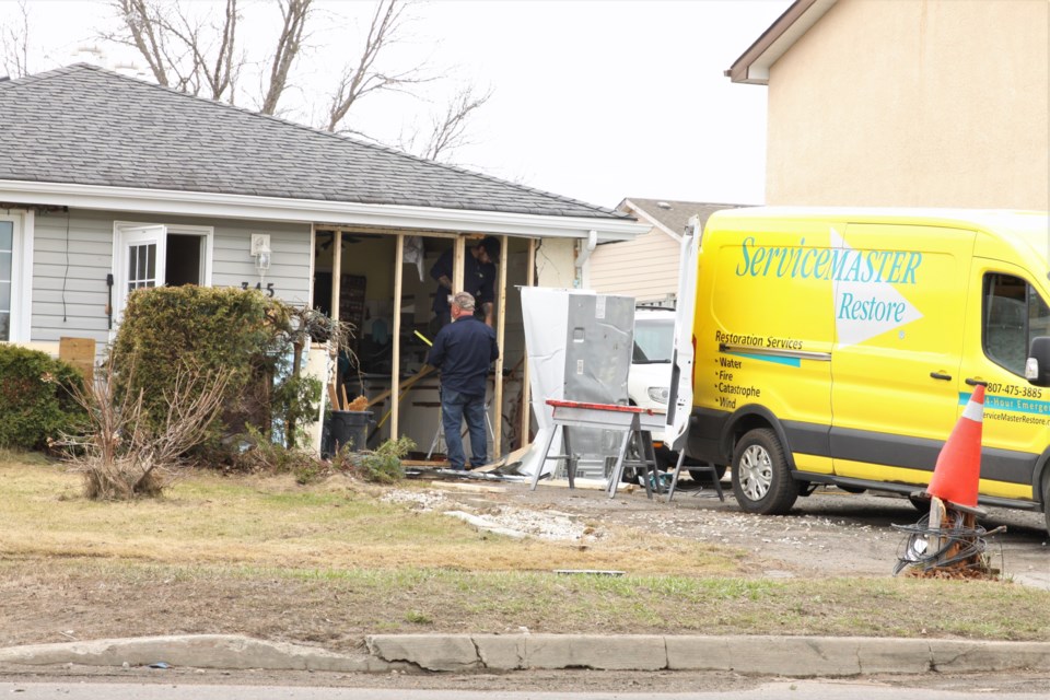 County Blvd house collision