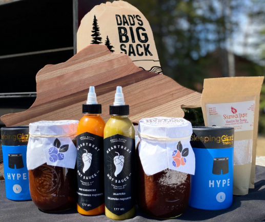 Dad's Big Sack, a project to help local businesses and support needy families.