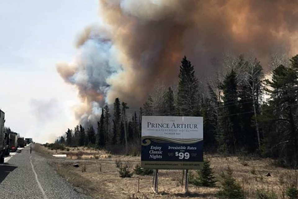 Hgihway 17 Forest Fire
