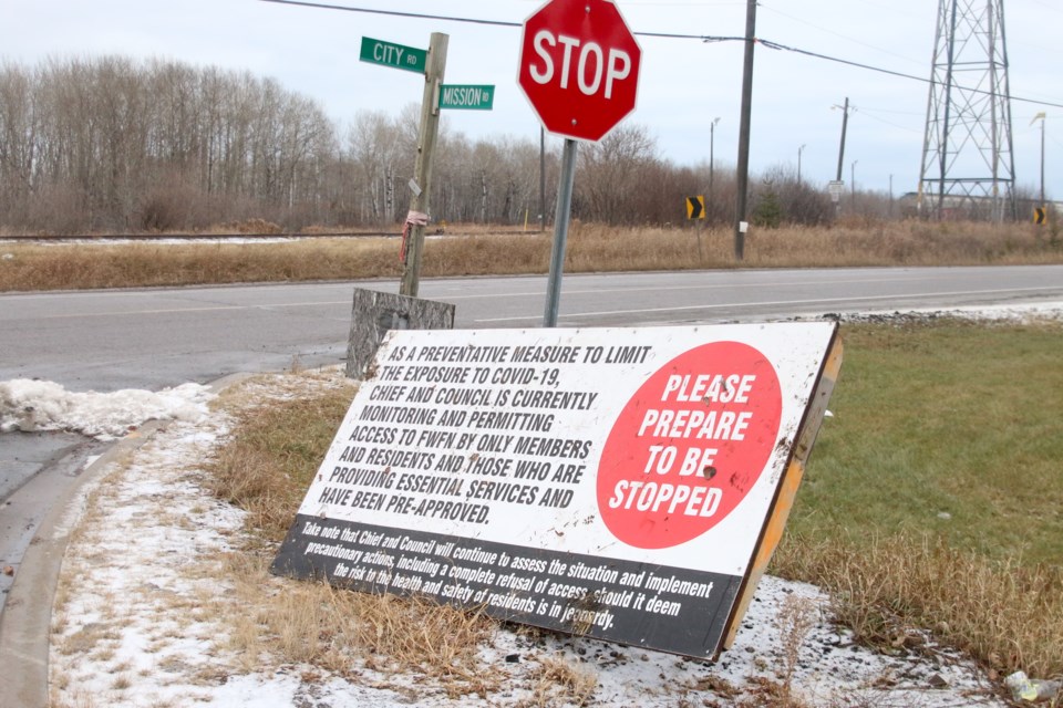 Fort William First Nation is limiting access to the community as cases in the Thunder Bay district continue to climb. (Photos by Doug Diaczuk - Tbnewswatch.com). 