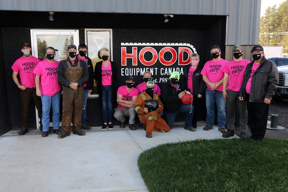 Staff at Hood Equipment Canada are hoping to make the Hood for a Cure fundraiser for the Thunder Bay Regional Health Sciences Foundation an annual event. (Leith Dunick, tbnewswatch.com)