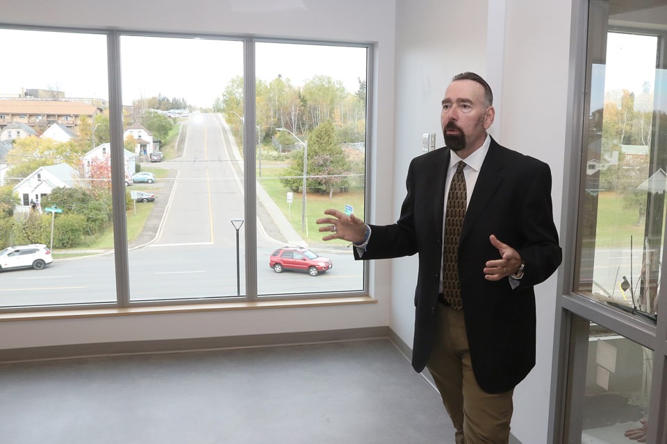 Gary Ferguson takes media on a tour through the Salvation Army's Journey to Life Centre on Monday, Oct. 5, 2020. (Leith Dunick, tbnewswatch.com)