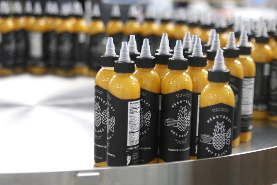Heartbeat Hot Sauce is ramping up production in a new location on Miles Street. (Photos by Doug Diaczuk - Tbnewswatch.com). 