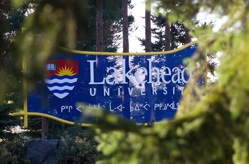 Lakehead University entrance sign