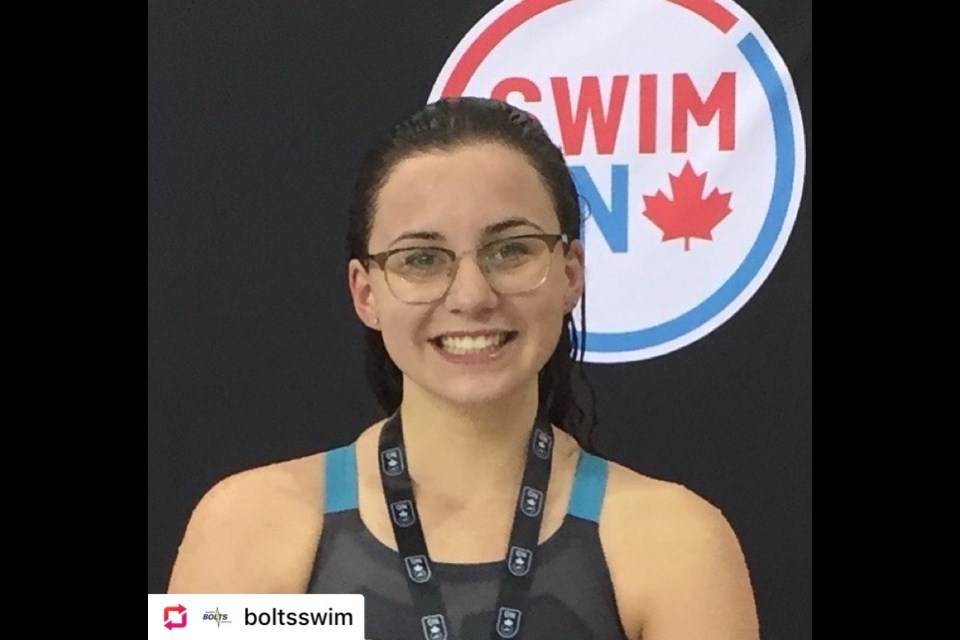 Grade 11 student Isabel Harri from the ThunderBolts Swim Club is one of the recipients of this year’s Swim-Ontario-Dan Taylor Student Athlete Scholarship.